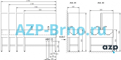 Мойка желоб напольная AUL 02 AZP Brno Чехия (фото, схема) Мойка желоб напольная AUL 02 AZP Brno Чехия (фото, схема)