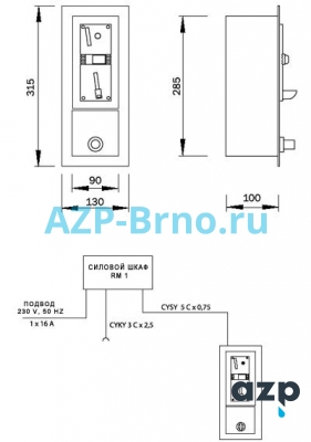 Монетный автомат для автоматической стиральной машины MAP 1 AZP Brno Чехия (фото, схема) Монетный автомат для автоматической стиральной машины MAP 1 AZP Brno Чехия (фото, схема)