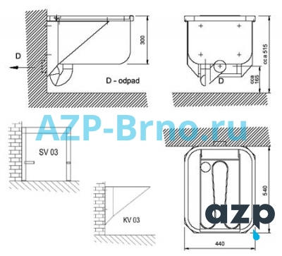 Слив для ведра VL 03 AZP Brno Чехия (фото, схема) Слив для ведра VL 03 AZP Brno Чехия (фото, схема)